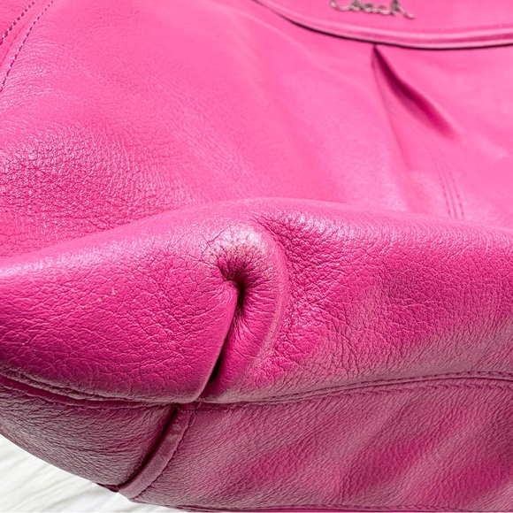 Coach Ashley Carry All Hippie Hobo Satchel Shoulder Bag Pink Leather Y2K Barbie - Picture 4 of 8